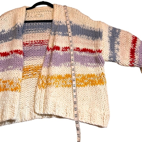 Anthropologie Grazia Chunky Striped Cardigan Sweater- Size XS/S - Picture 11 of 11